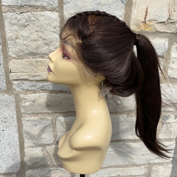 Long Brown mix Wig soft Braid swisslace lacefront 2022 - Picture 5 of 7